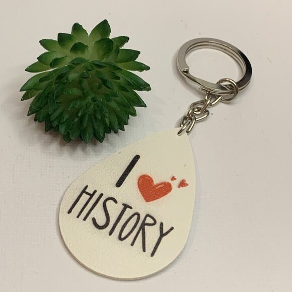 History Keychain, Teacher Keychain, Educator Keychain, Teacher Appreciation Gift - Picture 2 of 4